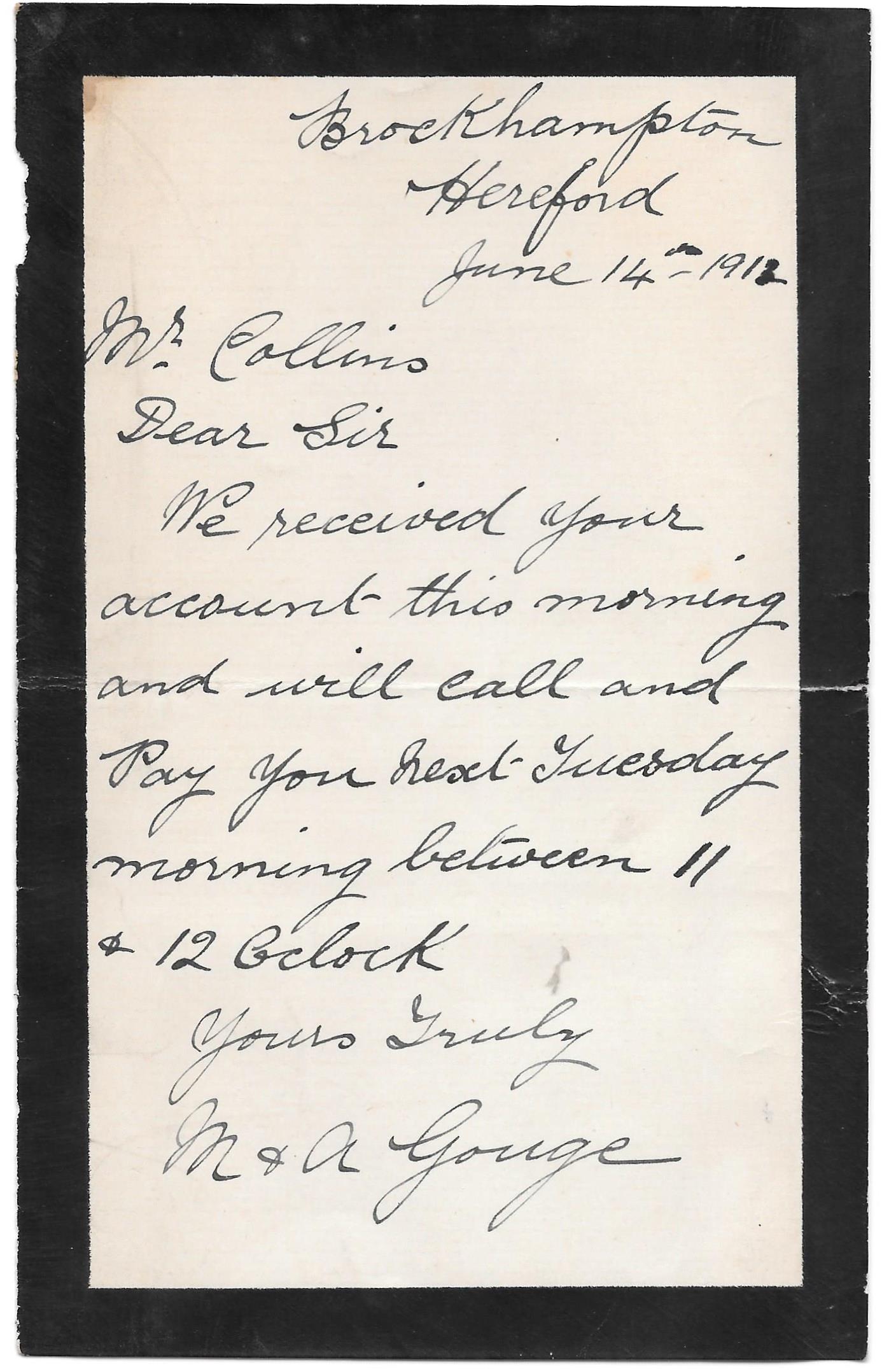 Matilda and Alice Gouge, sisters from Birmingham, involved in early 20th-century probate and land disputes in Herefordshire