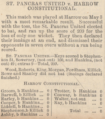 St. Pancras United v. Harrow Constitutional 1880's